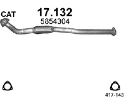 Труба выхлопная Opel Astra H