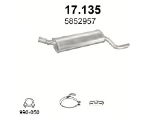 Глушитель задняя часть Opel Corsa