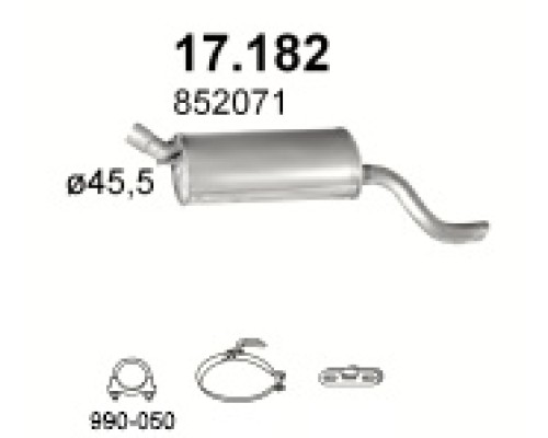 Глушитель задняя часть Opel Kadett E Combo