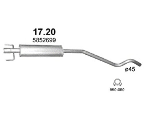Глушитель средняя часть Opel Astra H GTC