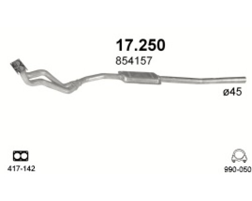 Глушитель средняя часть Opel Rekord