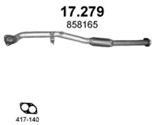 Труба выхлопная Opel Vectra