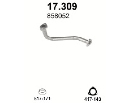 Труба выхлопная Opel Astra