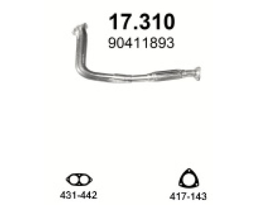 Труба выхлопная Opel Astra