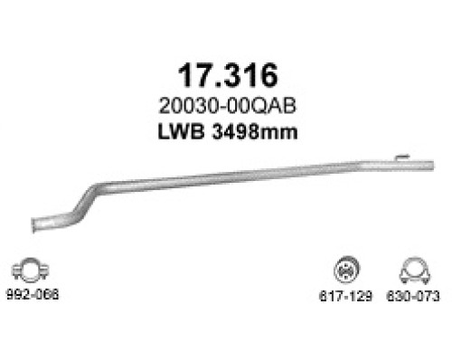 Труба выхлопная Opel Vivaro