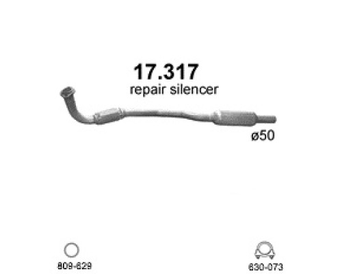 Глушитель средняя часть Opel Astra G