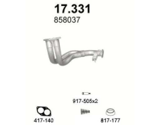 Труба выхлопная Opel Calibra