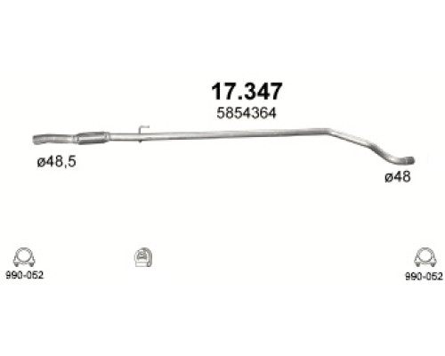 Труба выхлопная Opel Corsa