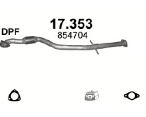 Труба выхлопная Opel Insignia