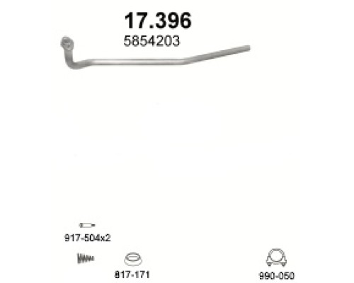 Труба выхлопная Opel Corsa