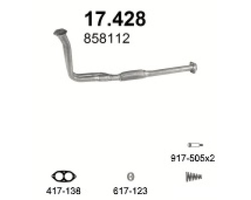 Труба выхлопная Opel Opel Astra F