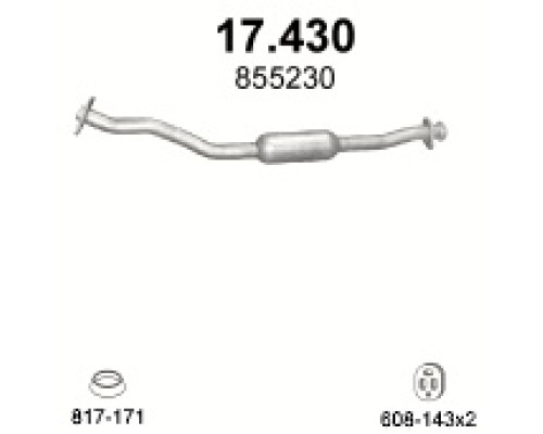 Глушитель средняя часть Opel Opel Astra F