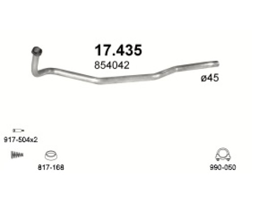 Труба выхлопная Opel Corsa