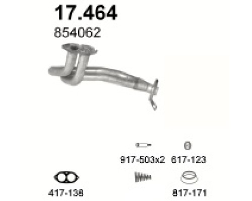 Труба выхлопная Opel Kadett D 