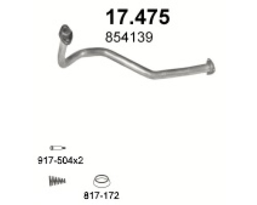 Труба выхлопная Opel Kadett
