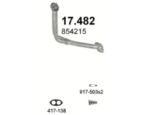 Труба выхлопная Opel Kadett E
