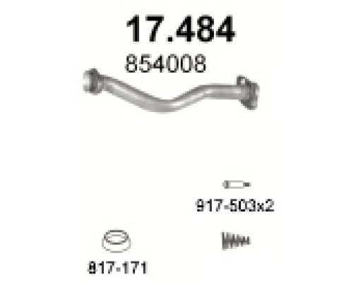 Труба выхлопная Opel Kadett E