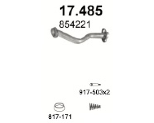 Труба выхлопная Opel Kadett E