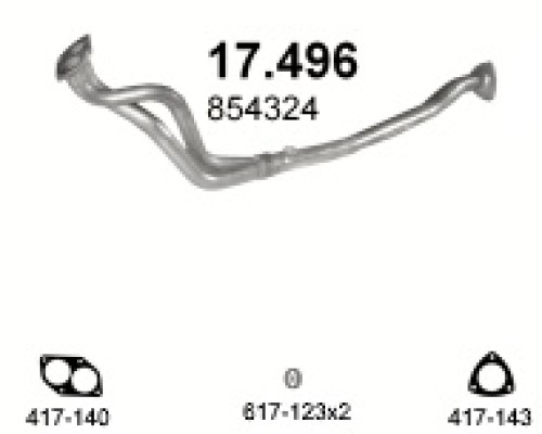Труба выхлопная Opel Omega