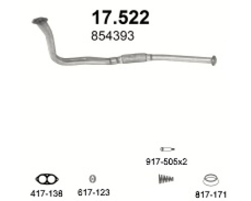 Труба выхлопная Opel Vectra
