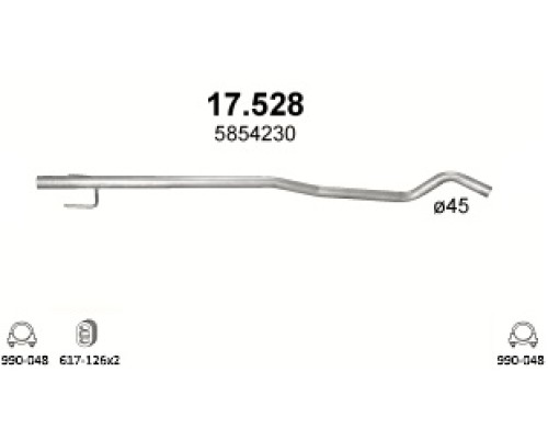 Труба выхлопная Opel Corsa