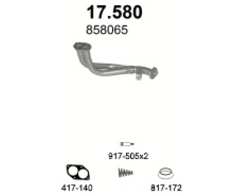 Труба выхлопная Opel Astra