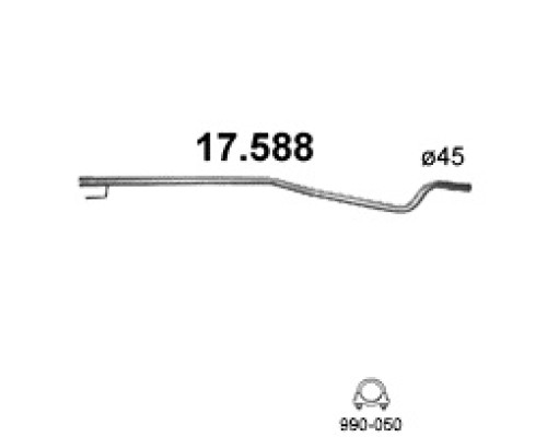 Труба выхлопная Opel Corsa C