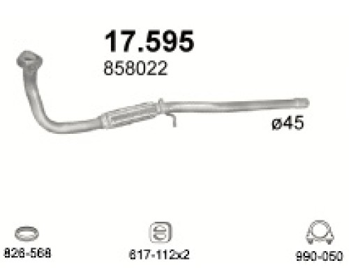 Труба выхлопная Opel Corsa