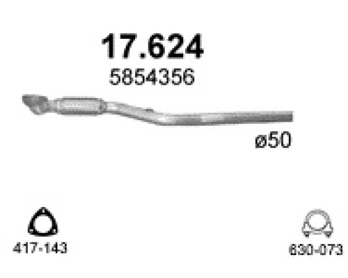 Труба выхлопная Opel Astra G