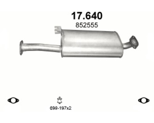 Глушитель средняя часть Opel Frontera B