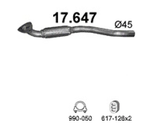 Труба выхлопная Opel Meriva
