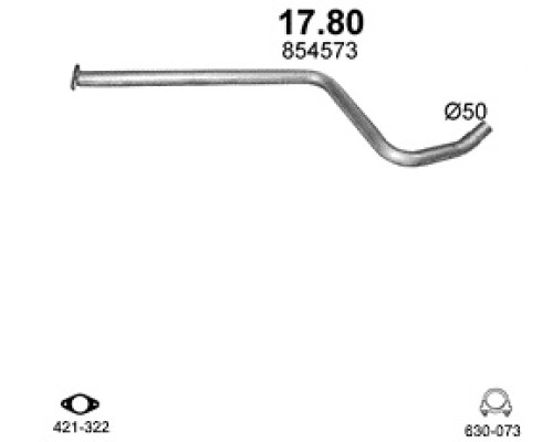 Труба выхлопная Opel Astra