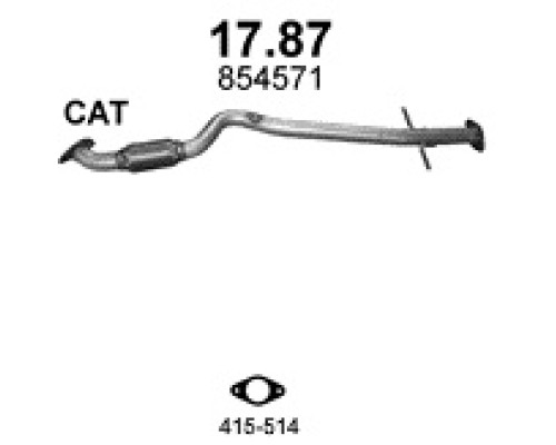 Труба выхлопная Opel Astra J