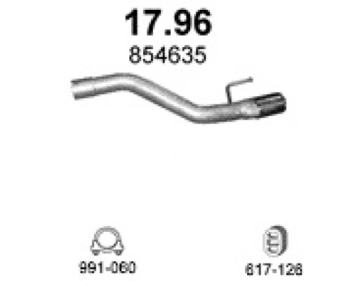Труба выхлопная Opel Astra J