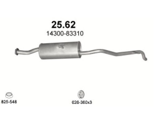 Глушитель задняя часть Suzuki Samurai