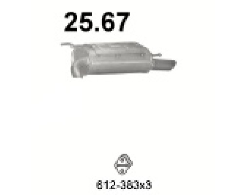 Глушитель задняя часть Suzuki Liana