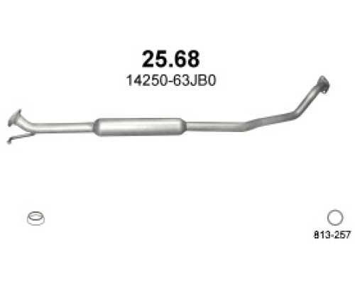 Глушитель средняя часть Suzuki Swift