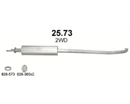 Глушитель средняя часть Suzuki Liana