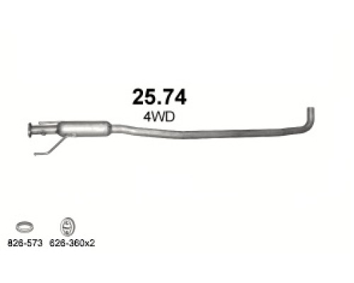 Глушитель средняя часть Suzuki Liana